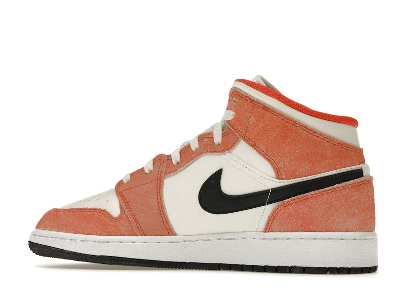 Jordan 1 Mid SE Orange Suede (GS)