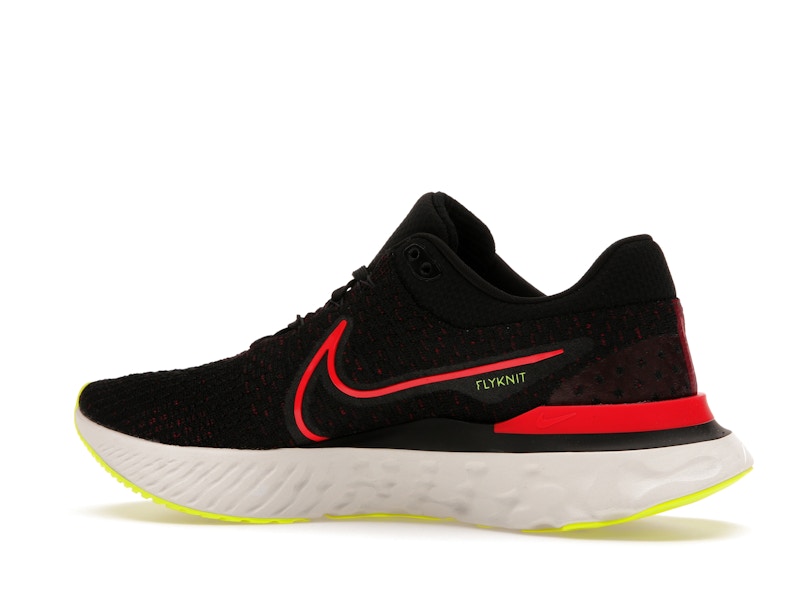 Nike React Infinity Run Flyknit 3 Black Siren Red Volt