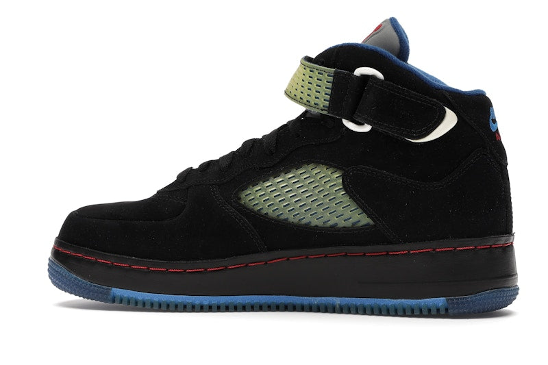 Jordan AJF 5 Black Blue Ribbon Varsity Red
