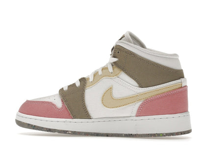 Jordan 1 Mid SE Pastel Vivid Green Grind (GS)