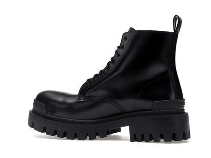 Balenciaga Strike 20mm Lace Up Boot Black