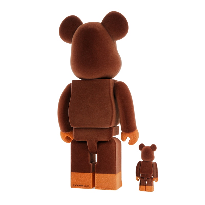 Bearbrick x Bape Baby Milo Flocky Ver. 100% & 400% Set