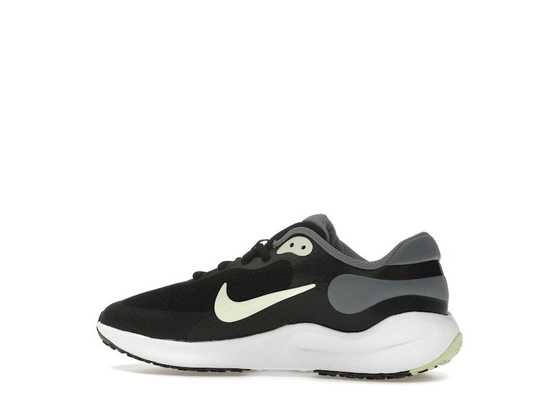 Nike Revolution 7 Black Smoke Grey White Barely Volt (GS)