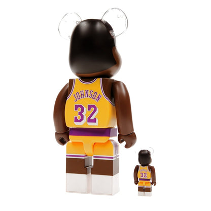 Bearbrick NBA Magic Johnson (Los Angeles Lakers) 100% & 400% Set