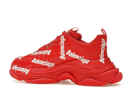 Balenciaga Triple S All Over Tomato Red White
