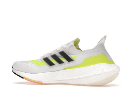 adidas Ultra Boost 21 White Solar Yellow