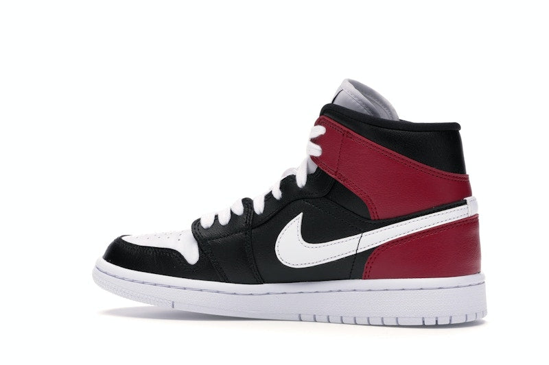 Jordan 1 Mid Black Noble Red (Women's)