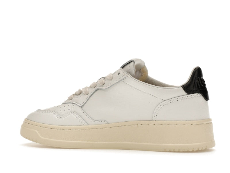 Autry Medalist Leather Low White Black Tab (Women's)