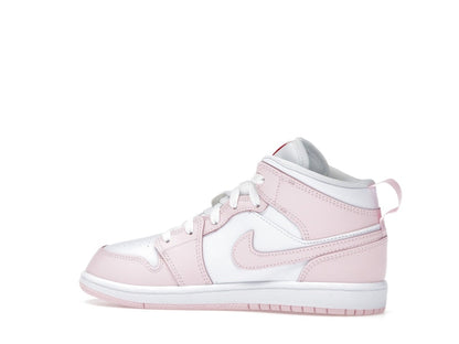 Jordan 1 Mid Pink Foam Fire Red White (PS)