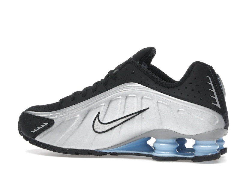 Nike Shox R4 Metallic Silver Black Psychic Blue