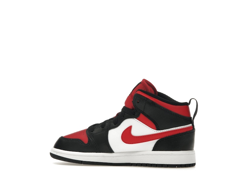 Jordan 1 Mid Black Fire Red (PS)