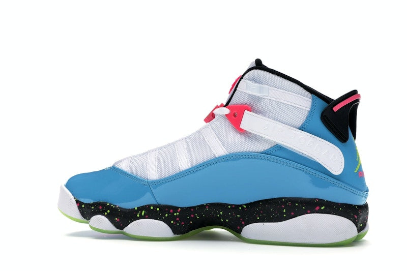 Jordan 6 Rings White Light Blue Fury Cyber