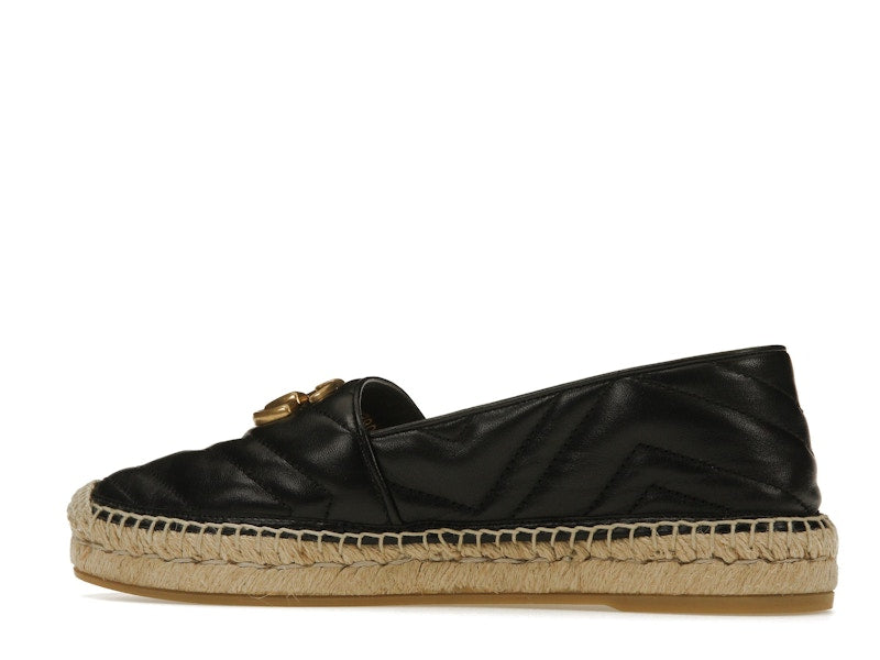 Gucci Double G Espadrille Black Leather