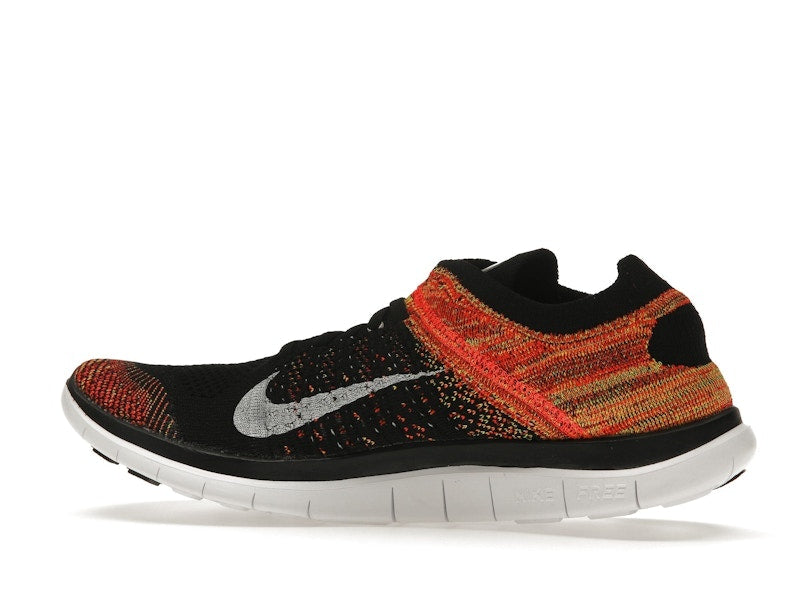 Nike Free Flyknit 4.0 Black Volt Bright Crimson