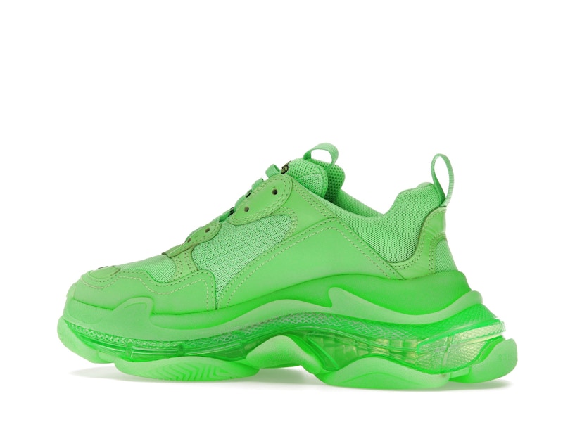 Balenciaga Triple S Soft Neon Green Clear Sole (Women's)