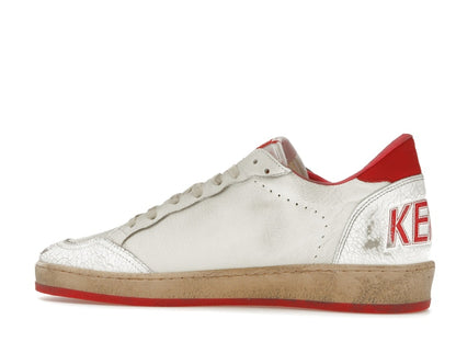 Golden Goose Ball-Star Low White Red