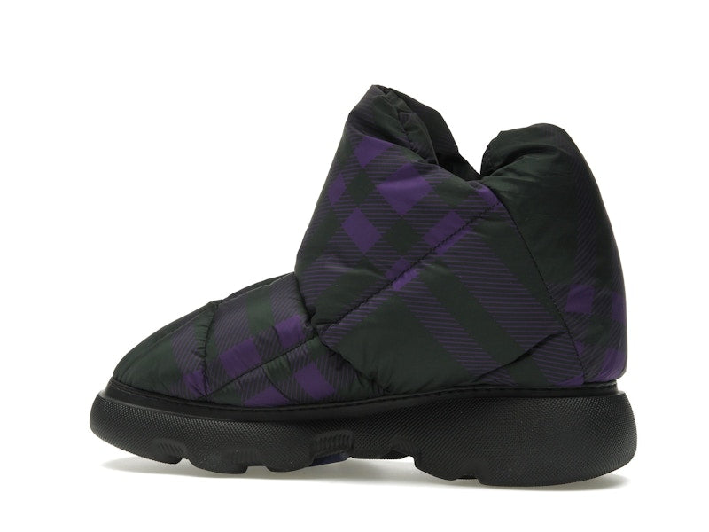 Burberry Check Pillow Boot Black Purple (Women's)