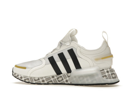adidas NMD R1 V3 White Black Gold Tartan Trefoil