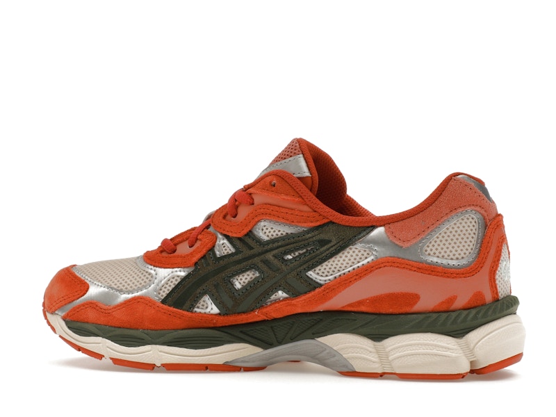 ASICS Gel-NYC Oatmeal Forest Green Orange