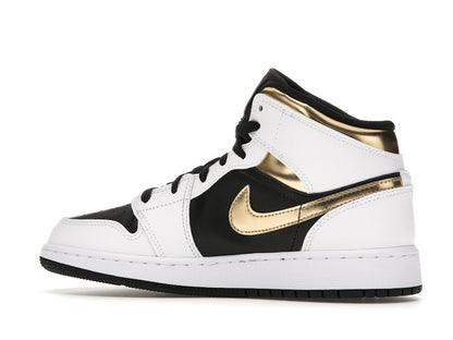 Jordan 1 Mid White Gold Black (GS)