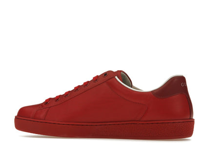 Gucci Ace Perforated Interlocking G Red