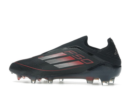 adidas F50 Elite Laceless FG Core Black Iron Metallic Lucid Red