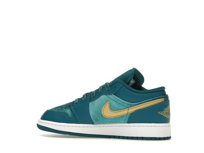Jordan 1 Low SE Geode Teal Metallic Gold (GS)
