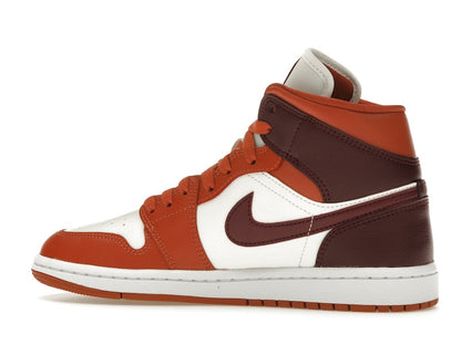 Jordan 1 Mid Dusty Peach Night Maroon (Women's)