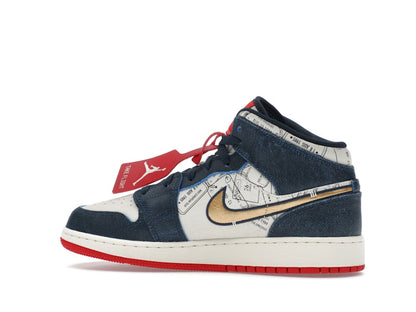 Jordan 1 Mid SE Take Flight Gold Swoosh (GS)