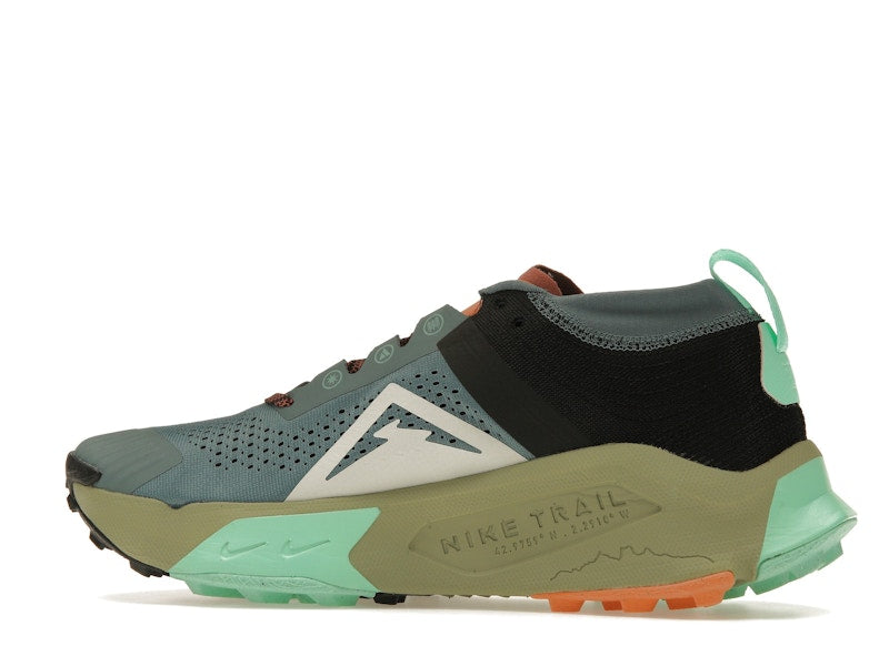 Nike ZoomX Zegama Trail Light Slate Grey Glow Green Bone Black