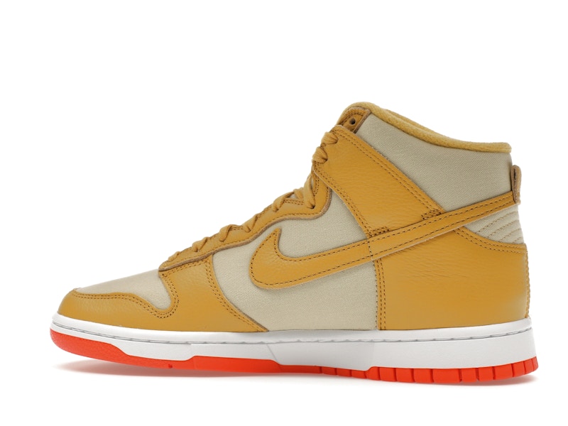 Nike Dunk High Wheat Gold Safety Orange