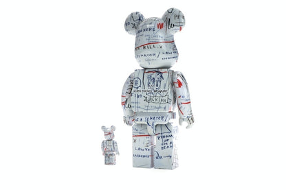 Bearbrick Jean-Michel Basquiat 2 100% & 400% Set White
