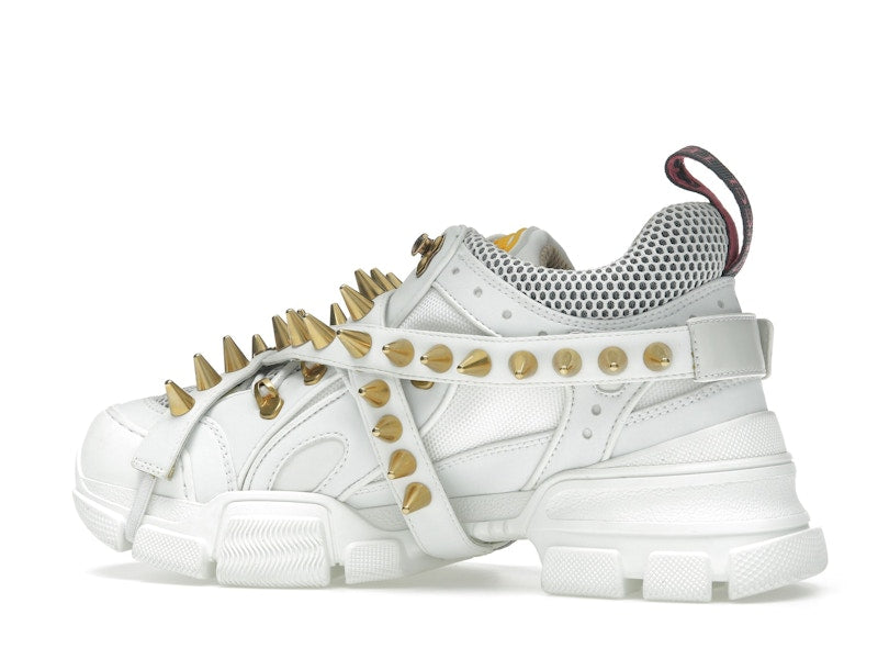 Gucci Flashtrek Chunky Leather Sneakers White Gold (Women's)