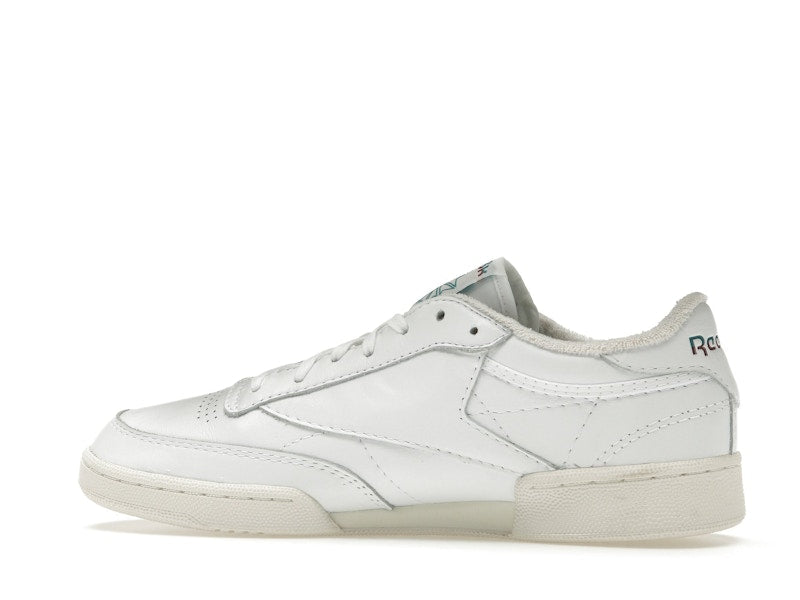Reebok Club C 85 White Teal Burgundy Logo