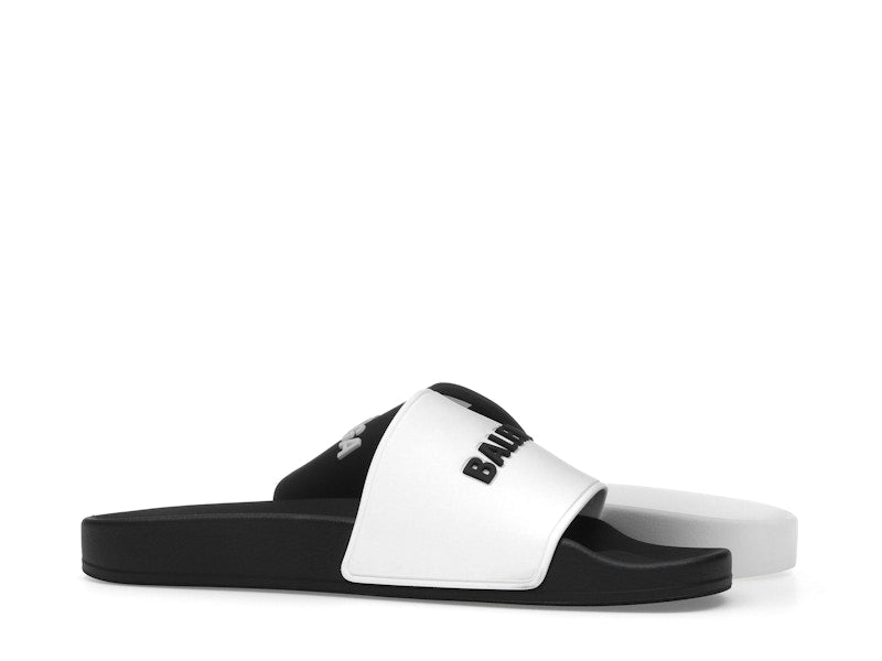 Balenciaga Pool Slides White Black (Women's)