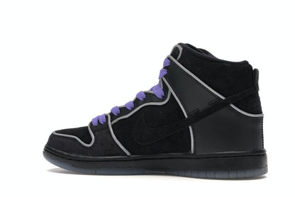 Nike SB Dunk High Black Purple Box
