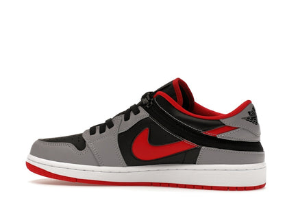 Jordan 1 Low Flyease Fire Red Cement Grey