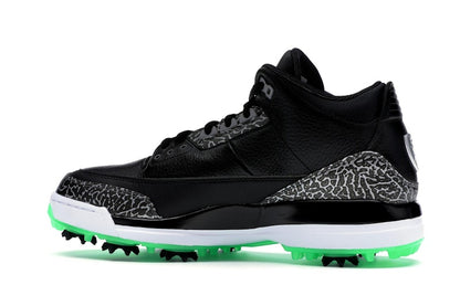 Jordan 3 Retro Golf Black Green Glow