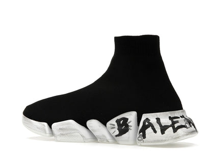 Balenciaga Speed 2.0 Graffiti Recycled Knit Black (Women's)