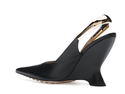 Bottega Veneta Punta Pointed-Toe Slingback Pumps Black (Women's)