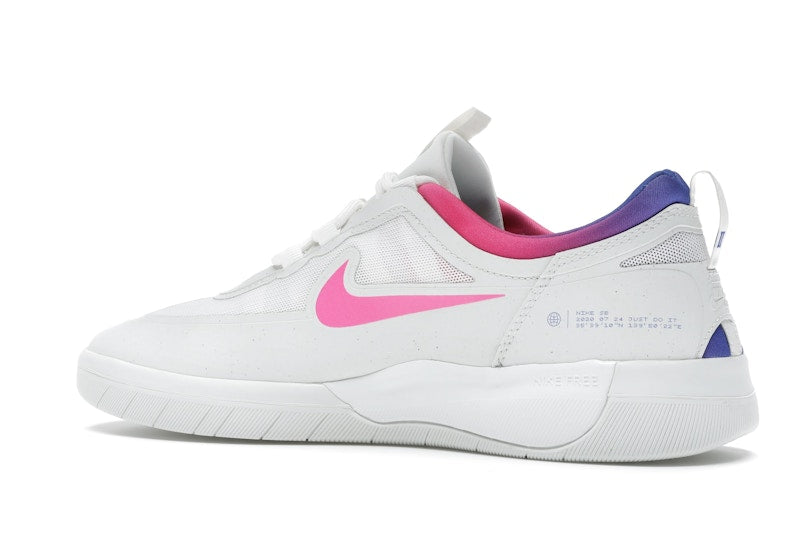 Nike SB Nyjah Free 2 Summit White Pink Blast Racer Blue