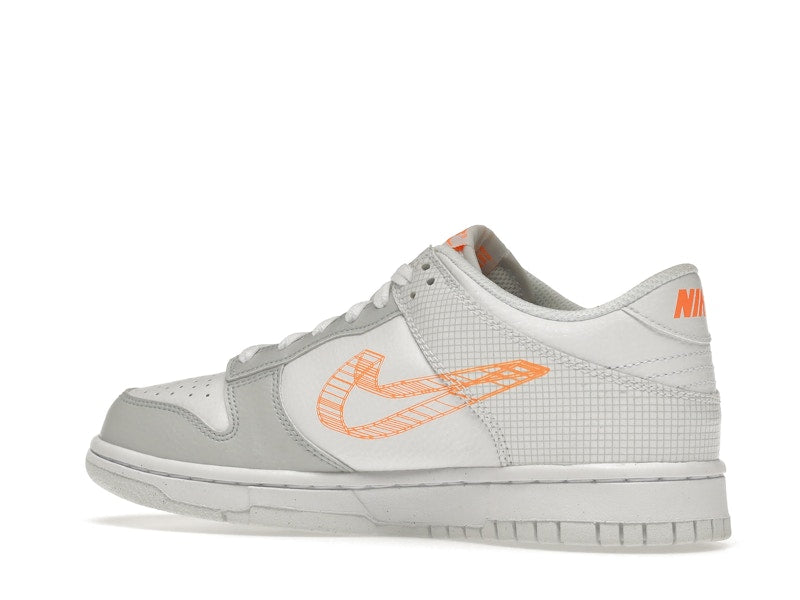 Nike Dunk Low SE 3D Swoosh Pure Platinum Total Orange (GS)