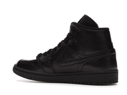 Jordan 1 Mid Black Snakeskin (Women's)