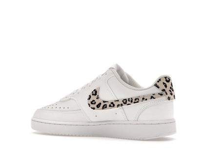 Nike Court Vision Low Leopard Swoosh White (Women's)