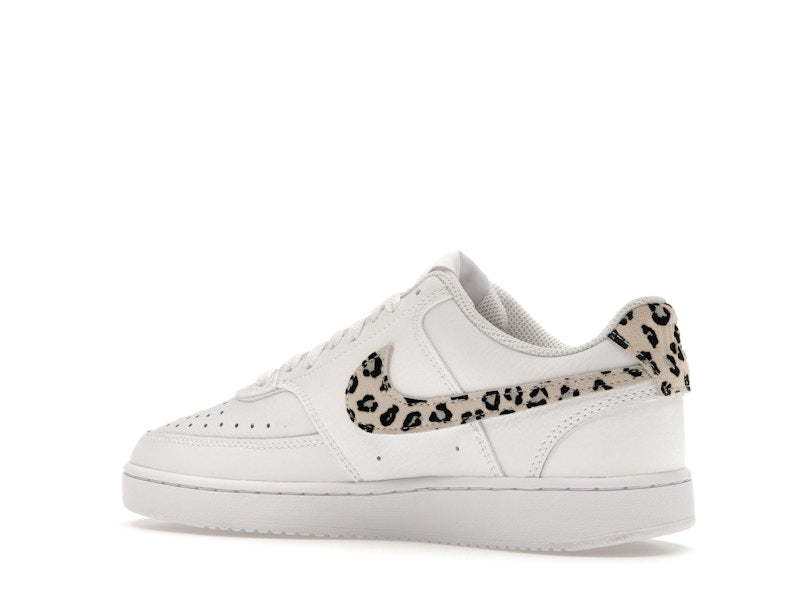 Nike Court Vision Low Leopard Swoosh White (Women's)