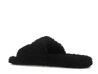 Balenciaga Paris Furry Slide Black