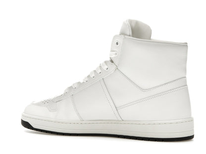 Prada Downtown High Top Sneakers Leather White White Black