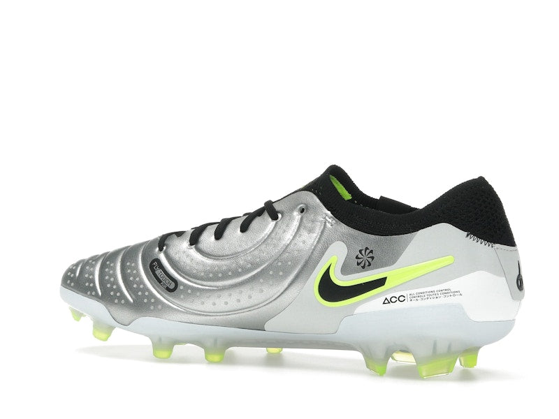 Nike Tiempo Legend 10 Elite FG Metallic Silver Volt Black