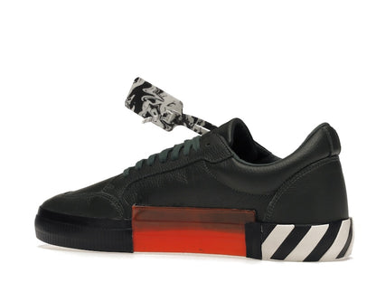 OFF-WHITE Vulc Low Dark Green Leather