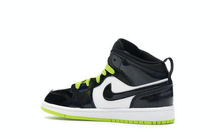 Jordan 1 Mid Black Cyber Mystic Green (PS)